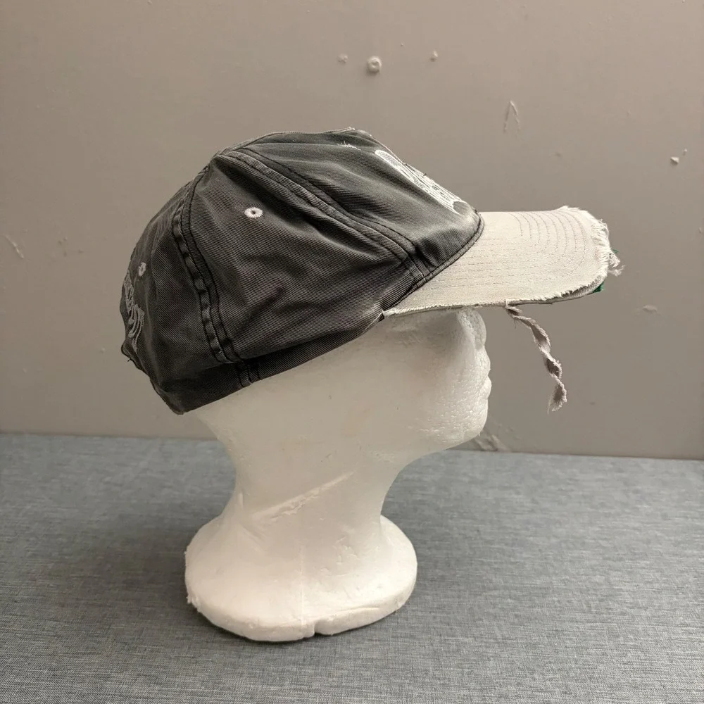Vintage Flintstones Hat‎ Mens OSFA Grey 1993 Barney Rubble Raiders Trashed 90s